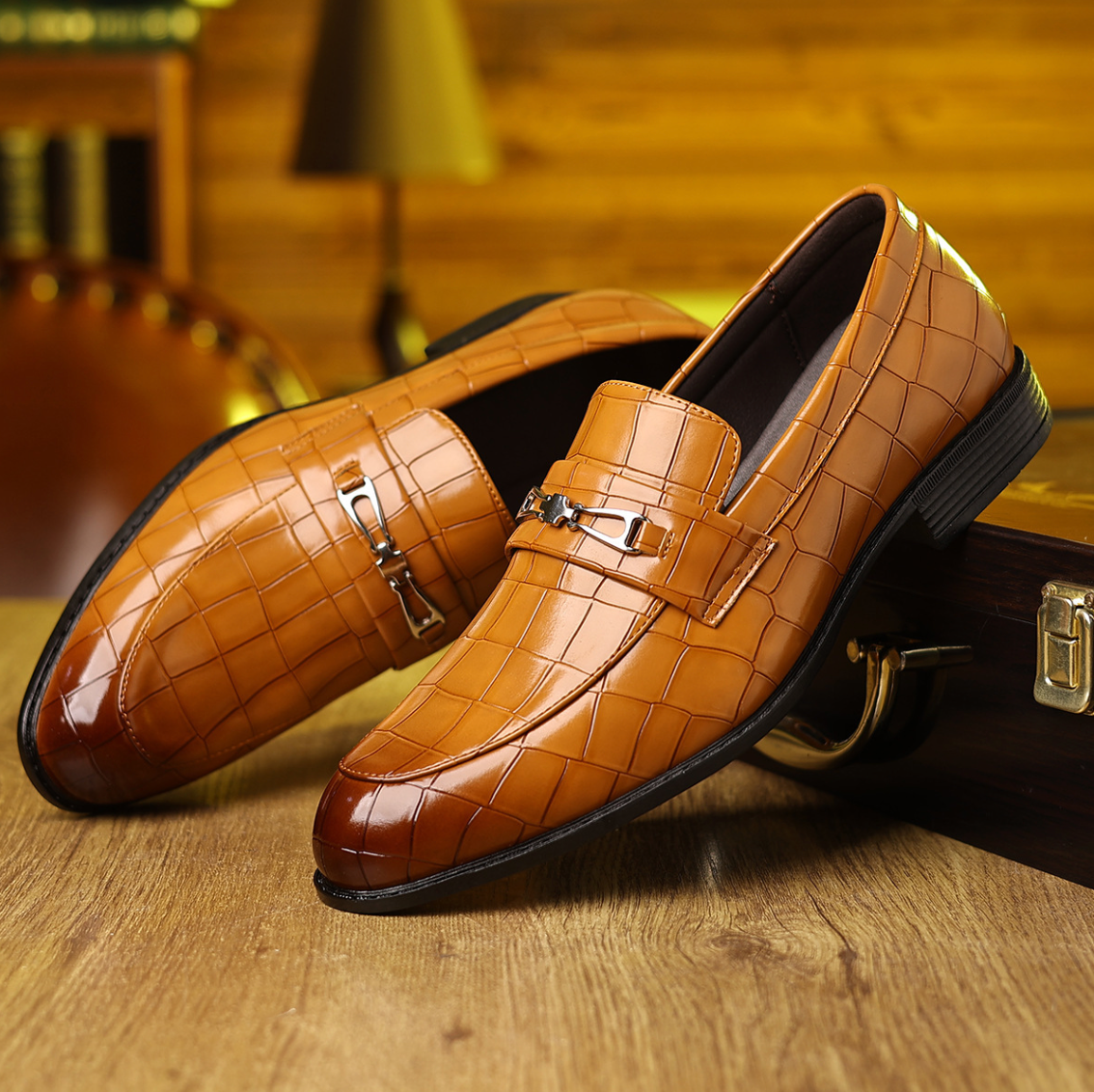 Scarpe slip-on chic in rilievo