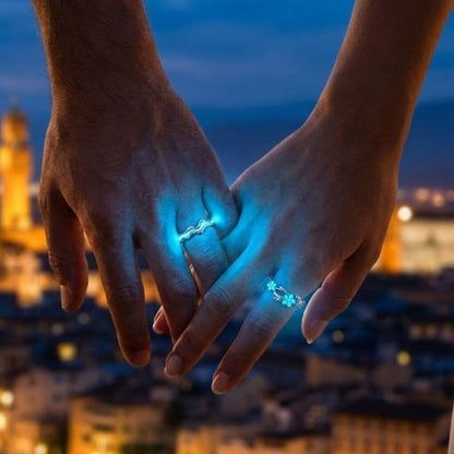 Coppia Anelli "Filo Blu del Destino"