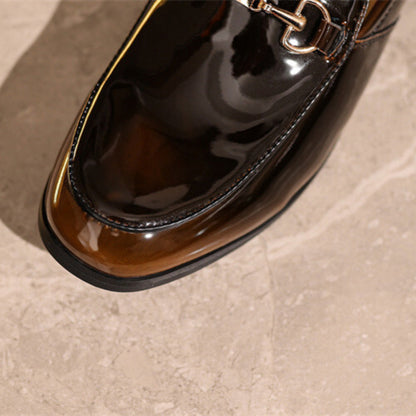 Mocassini in pelle a gradiente classici